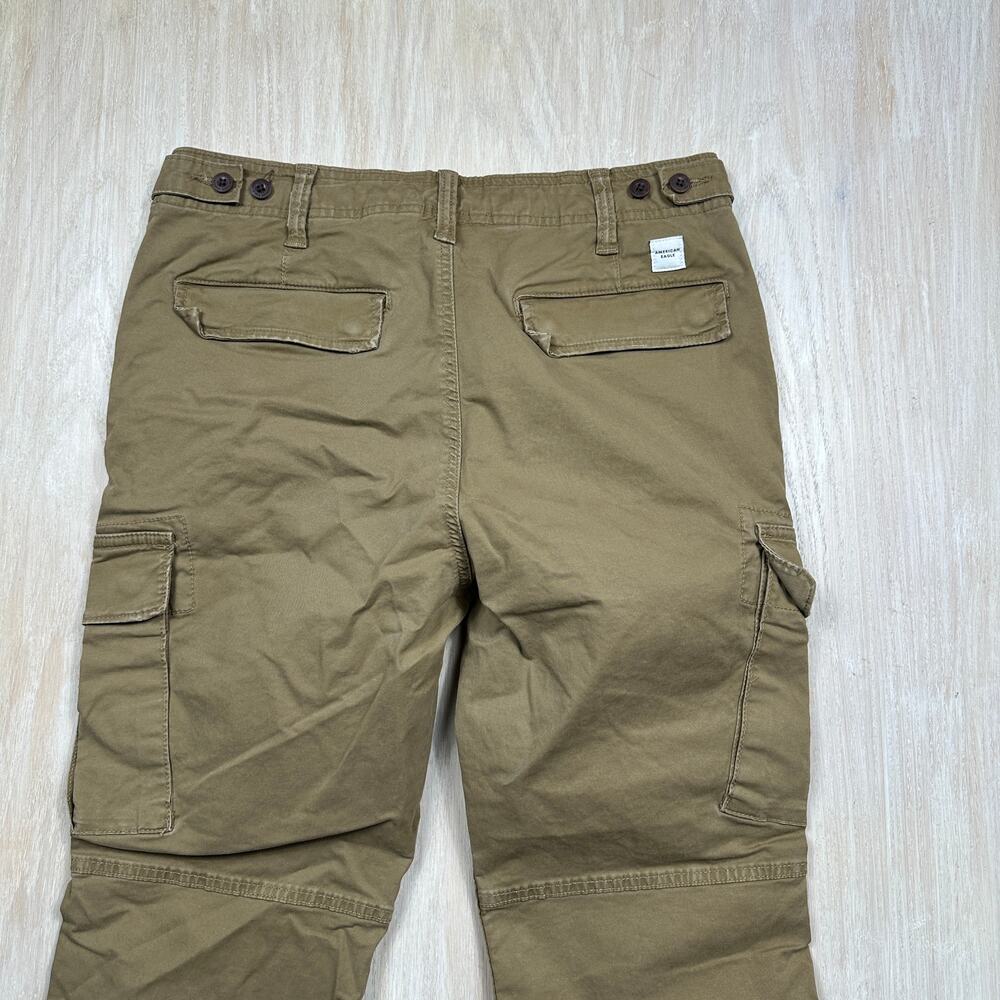 American Eagle Slimming Cargo Flex Utility Hiking Tactical Pants Khaki 32x30 - Picture 13 of 16